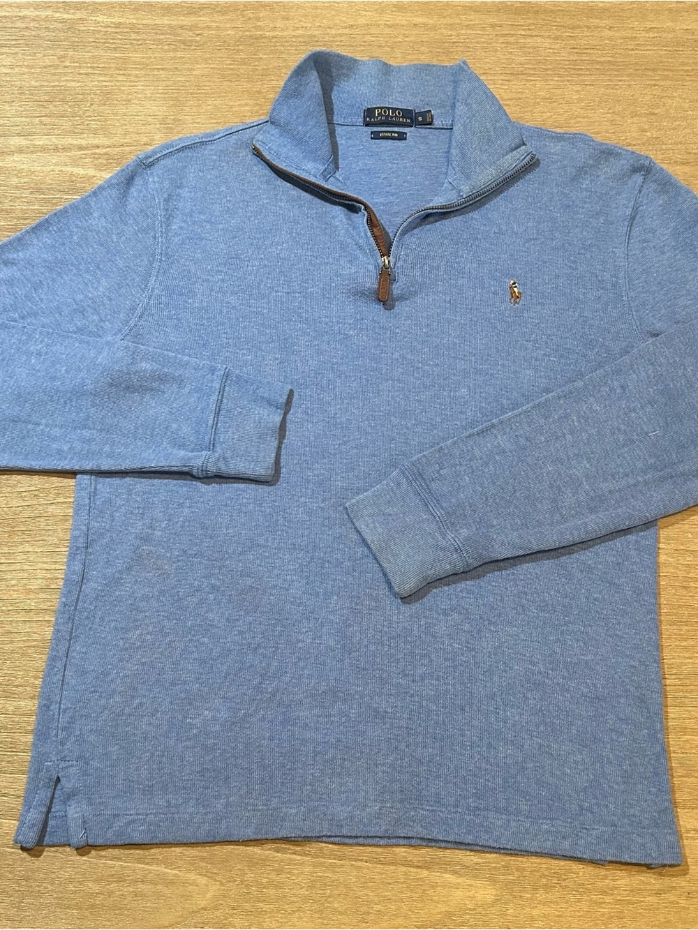 Polo Ralph Lauren Light Blue Quarter Zip Sweater Small
